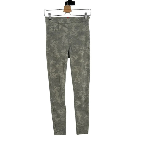 Spanx Jean-ish Ankle Leggings Stone Wash Camo Print Size Small - Picture 2 of 9
